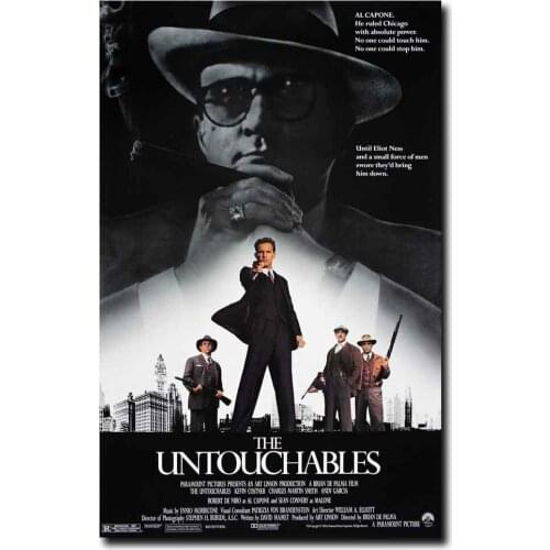 The Untouchables 1987 Classic Movie Silk Fabric Wall Poster Art Decor Sticker Bright