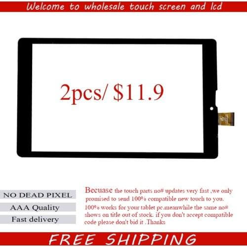 1-2PCS/LOT Black New 8 inch Touch Screen for Prestigio MultiPad PMT3308 WIZE 3308 3G Tablet Panel Glass Digitizer Replacement