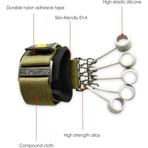 Finger Gripper Strength Trainer Device Rehabilitation Stretch Resistance Band Finger Flexion And Extension Strength Exerciser