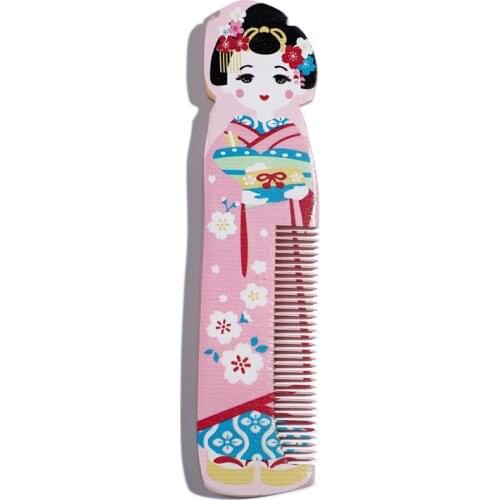 Portable Cartoon Cute Wooden Comb Wood Combs Hair Massage Brush Hair Caring Beauty SPA Massager Hair Styling Accessories