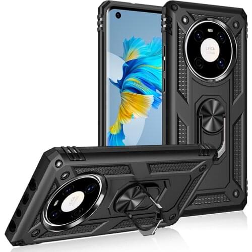 For Huawei Mate 20 30 40 lite pro plus Case Stnad Holder Magnetic Car Ring shockproof Armor case for Huawei Mate 40 Pro+ 20X