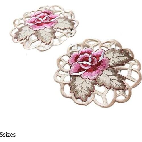 Luxury lace embroidery table place mat pad cloth round tea cup drink coaster coffee dining placemat mug Christmas doily kitchen