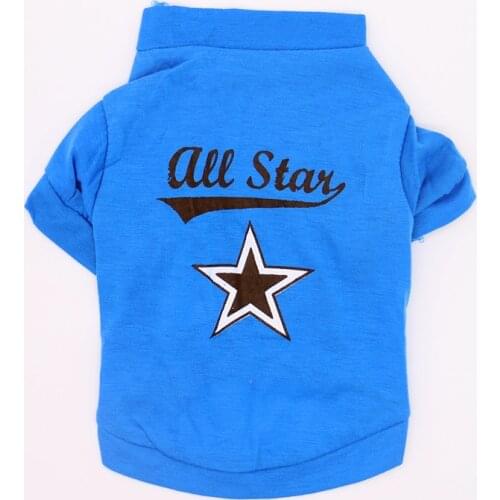 Blue Cartoon Dog Clothes Breathable Clothing for Dogs Small Super Pet Outfits Cute Summer Vest