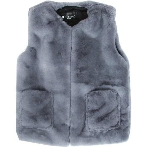 Spring 2021 New Loose Faux Fur Vest jacket Plush Womens Short Korean Faux Rabbit Fur Thicker Oversized Warm Waistcoat Plus Size