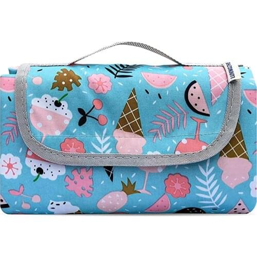 Waterproof Foldable Outdoor Camping Mat Widen Picnic Mat Plaid Beach Blanket Baby Multiplayer Mat