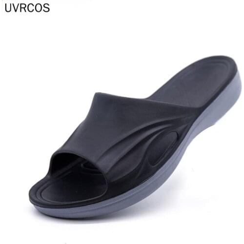 Men Slippers Shoes Summer Soft Footwear Fashion Male Water Shoes Slides Outdoor Rubber Flat Men Sandals Beach Shoes Size 40-49