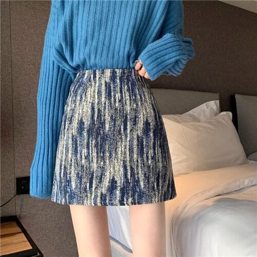 Women Clothing A-Line Short Hip Skirt Spring Autumn Women Skirt New Retro Design Light and Versatile High Waist Skirts