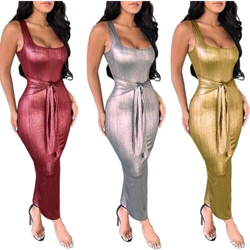 Dress Women Summer Sell Sexy Irregular Sleeveless lace-up Waist Free Bet Maxi Dresses Casual Vestidos BLK1502