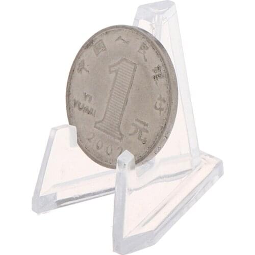 1/5/10PCS Medallion Coin Triangle Bracket Display Stand Collectibles Coins Easel Medal Badge Holder Small round box Paper clip