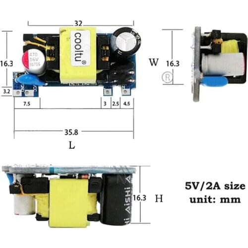 1PC AC-DC Converter Power Supply Module AC 110V 220V 230V To 5V 12V 24V Switching Converter