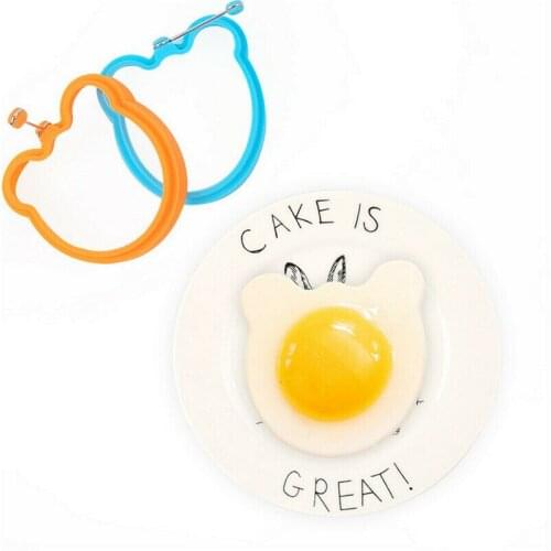 1PC Silicone Fried Egg Pancake Ring Omelette Fried Eggs Round Heart Shaped Eggs Mould for Cooking Breakfast Frying Tools OK
