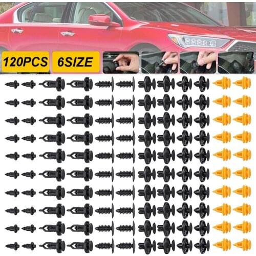 120pcs Car Door Bumper Fixed Clips Door Liner Fixed Clamp Bumper Fender Clips for Toyota Camry Corolla Reiz