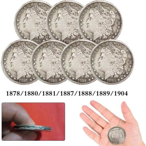 1878-1904 USA Morgan Silver Dollar $1 Commemorative Coins Copy pure copper Old Craft collection