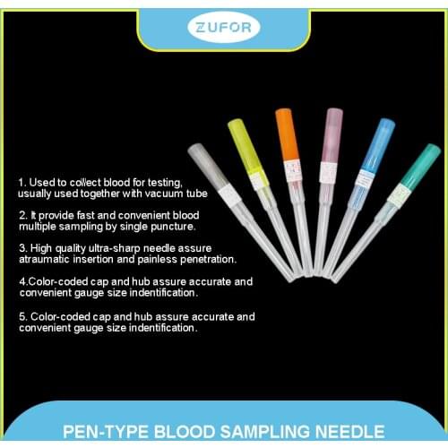 50pcs Needles Disposable Sterile Safety IV cannula Pen-Like Model Blood Lancet Needle 20G,22G