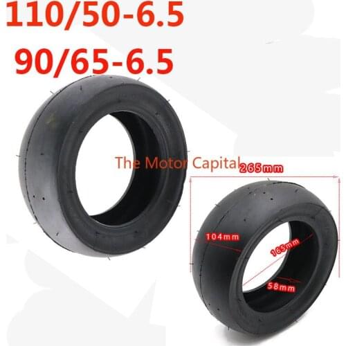 90/65-6.5 Front 110/50-6.5 Rear Tubeless Vacuum Tire for 47cc 49cc Mini Pocket Bike Motorcycle Accessories