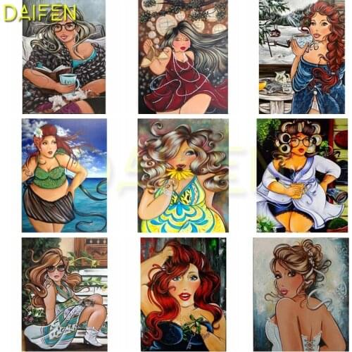 Full Square Diamond painting Sunflower Yarn Coffee 5D DIY Diamond embroidery Cross stitch Full Round Diamond mosaic Cartoon lady
