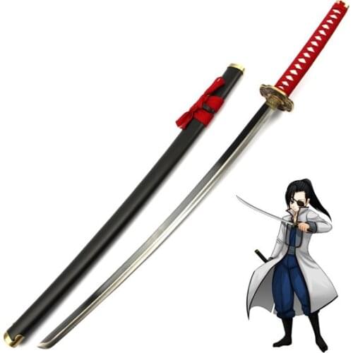 Anime Silver Soul Gintama Yagyuu Kyuubee Yagyu Kyubei Cosplay Sword Props Weapons Halloween Party Carnival Wooden Props