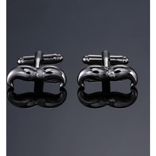 DY new High grade brand Brass material Fun design black beard Cufflinks Mens French shirt Cufflinks free shipping