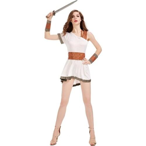 Ancient Roman Colosseum Female Gladiator Mythical Goddess of War Spartan Warrior Ancient War Soldier Costume