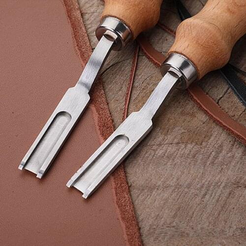 Leather Tools Cowhide Edger knife Handmade DIY French Leather Carving Leather Art Leather Goods Wide Mouth Side Shovel Tool