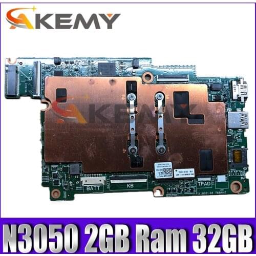 Original Laptop motherboard For DELL Inspiron 3162 3168 P25T Core N3050 SR29H 2GB Ram 32GB HD Mainboard CN-0K2PTX 0K2PTX 15235-1