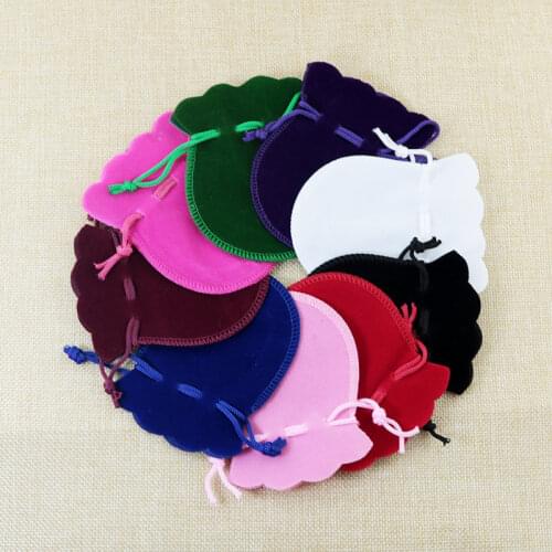 100PCS/lot 7x9cm Gourd Velvet Jewelry Bag Gift Packaging Drawstring Pouches for Jewelry Engagement Party Wedding DIY Accessories