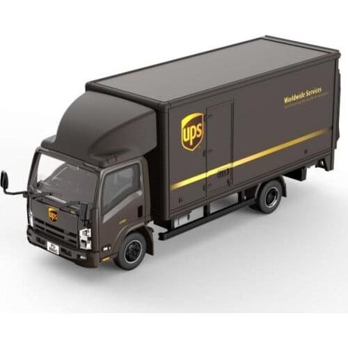 Mini Toys 1/64 Scale Isuzu Van UPS Car Model Alloy Metal Diecast & Toy Scene Simulation Static Display Truck F Collection Toys