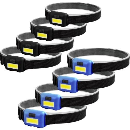 5PCS Mini COB LED Headlamp 3 Modes Waterproof Headlights Flashlight Outdoor Camping Night Fishing Portable Headlights