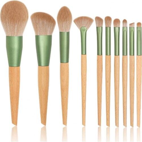 10 Pcs Makeup Brushes Set Portable Clean Easily Soft Artificial Fiber Makeup Brushes Face Eyeshadow Makeup Tools for Women