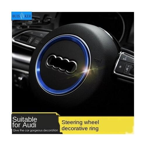 Steering Wheel Cover Ring Car Sticker For Audi S line A3 A4 B8 B6 A6 A7 A8 C6 Q3 Q5 Q7 A5 C7 TT Decoration Styling
