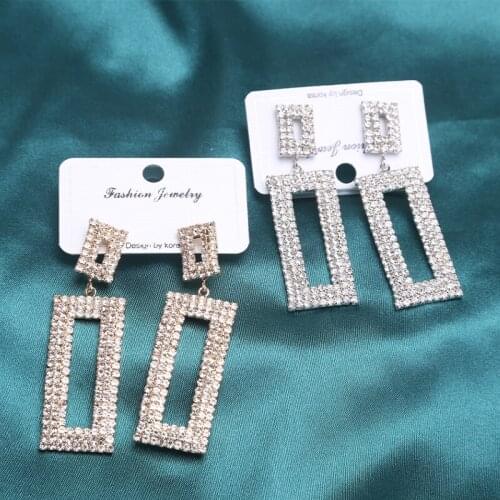 Unusual Earrings 2021 Trend Long Hanging Aesthetic Piercing Irregular Geometry Korean Wave Vintage Geometric Earrings For Women