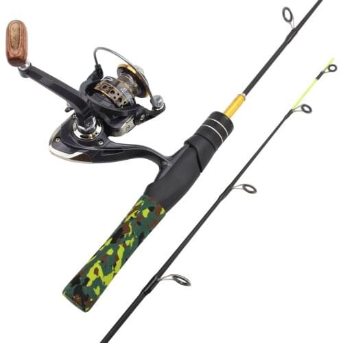 NEW 61cm Winter fishing Rod Reel Combos carbon Spinning Ice fishing rod and reel set Childrens beginner fishing rod pesca