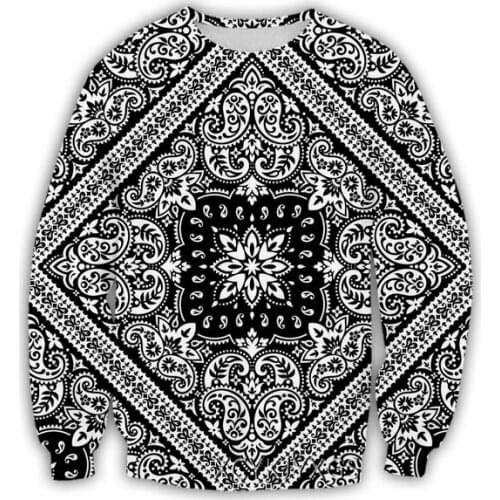 New Bandana Pattern 3D Print Causal Clothing Fashion Men Women Tracksuits Crewneck Hip Hop sweater Plus Size S-7XL harajuku