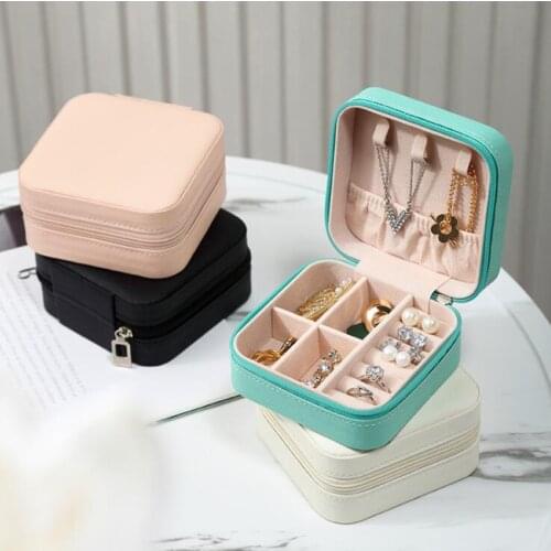 Ins Travel Macaron Ring Jewelry Display Organizer Box Tray Holder Earring organizer Display Case Storage organizer Jewelry Box