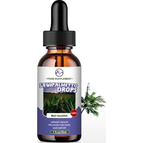 Minch Organic&Natural Saw Palmetto Drops Saw Palmetto Liquid Extract Supports Prostate Health, Sleep Better, Help Stop Hair Loss