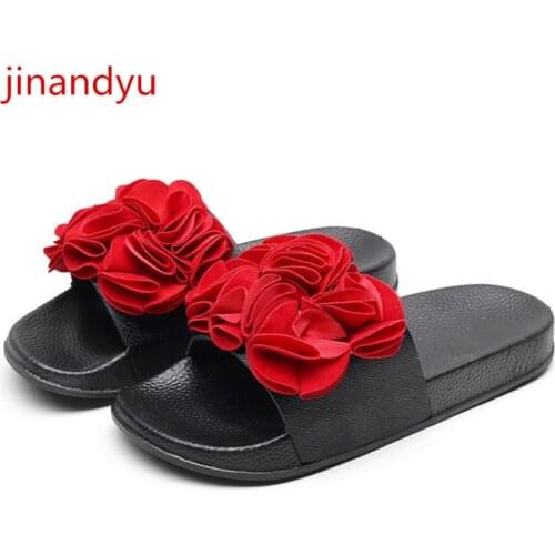 Beach Shoes Ladies Sandals Summer Women Casual Slippers Fashion Flower Slipper Sliders Shoes Outdoor Flat Sandals Woman Flats