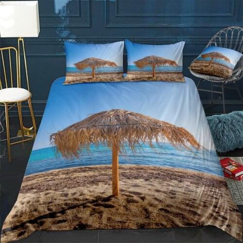Beach Beauty Blue Coast Gr Quilt Cover Pillowcase 3Piece Comforter Bedding Set With Pillow Case Single Double Duvet Cover
