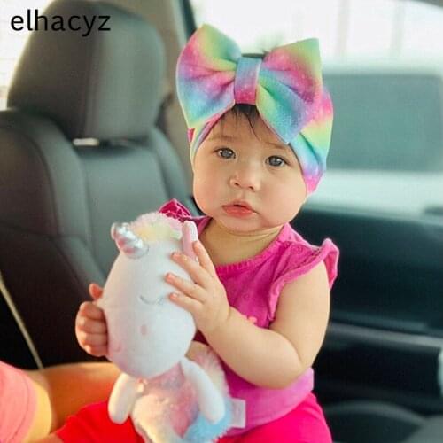 2021 Sunflower 5" Hair Bows Waffle Floral Headband Soft Elastic Kids Head wrap Festival DIY Girls Hair Accessories Hair Band