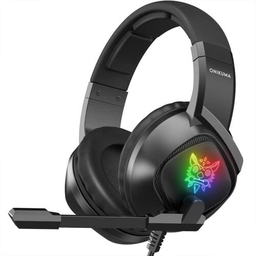 ONIKUMA K19 Wired Headset Gaming Headphones with Noise Cancellation Microphone,PC Computer Laptop PS4 Xbox ONE RGB Headset Gamer