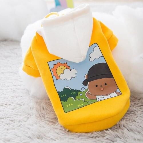 Dog Sweater Small Pet Soft Hoodies Clothes Teddy Chihuahua Warm thin Shirt Clothing Coat Solid Colors Dogs Outfit Accessories