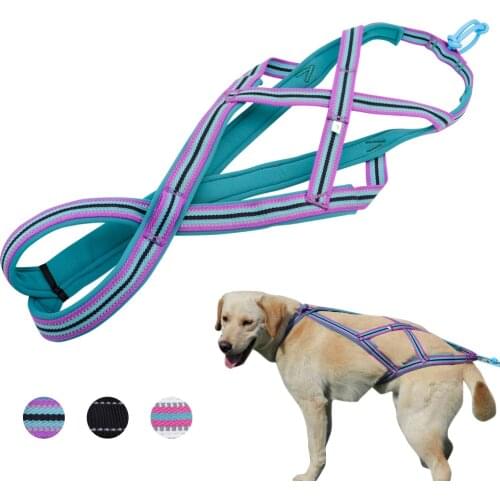 Pet Sled Harness Dog Pulling Harness Mushing X Back Harness for Dog Training Working Exercise Sledding skijoring Scootering