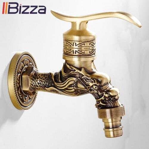 Vidric Brass Tap Kitchen Outdoor Garden Taps Bathroom Faucet High Quality Washing Machine Mop Luxury Antique Decorative Bibcock