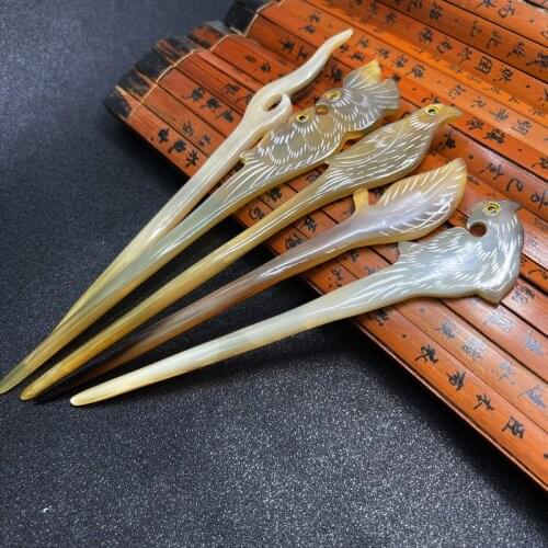 Vintage Hair Stick Natural Horns Hairpin Headwear Chinese Style Chopsticks Ethnic Hair pin Women Hairpins Jewelry Accessories