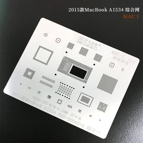 High quality BGA reballing Stencil Template for Macbook 2015 mac/a1534/sr23g