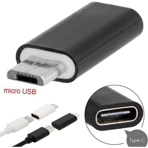 High Quality Micro USB Male 5 Pin to USB 3.1 Type C Female Connector Data Adapter Converter Black White 200pcs/lot