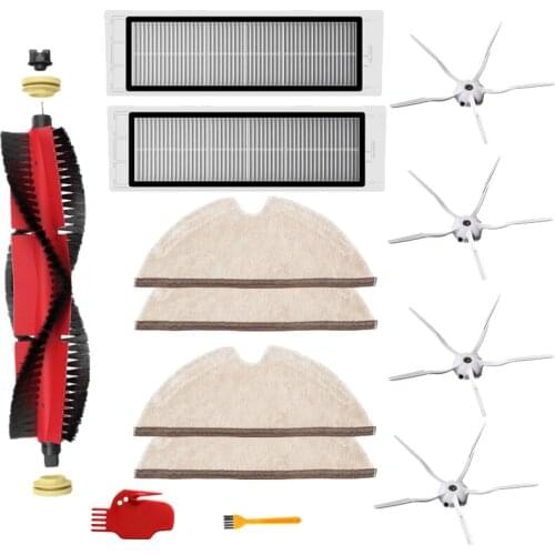 AD-Removable Main Brush+Filter+Rag+5-Arm Side Brush+Cleaning Brush for Xiaomi Roborock S6 S5 MAX S60 Vacuum Spare Parts
