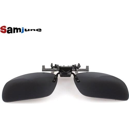 1PCS 3 Colors Lens fish black Day Vision yellow Sunglasses Clip For Night Driving Eyeglass Myopia Glasses Clips On Oculos de sol