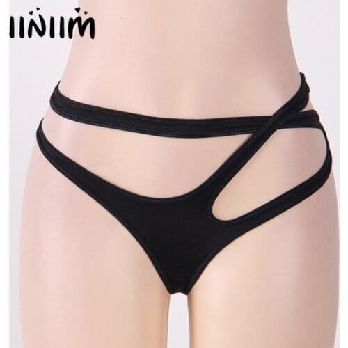Womens Underwear Sexy Panties Low Waist Crisscross Briefs Hollow Out Elastic Waistband Underpant Bikini Bottom Swimming Swimwear