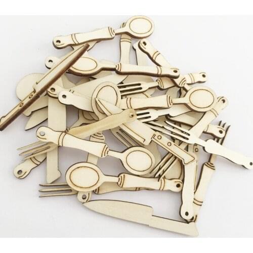 100pcs Knife and Fork Disposable Wooden Cutlery Set Wooden Knives Forks Spoons Eco Friendly Biodegradable Compostable