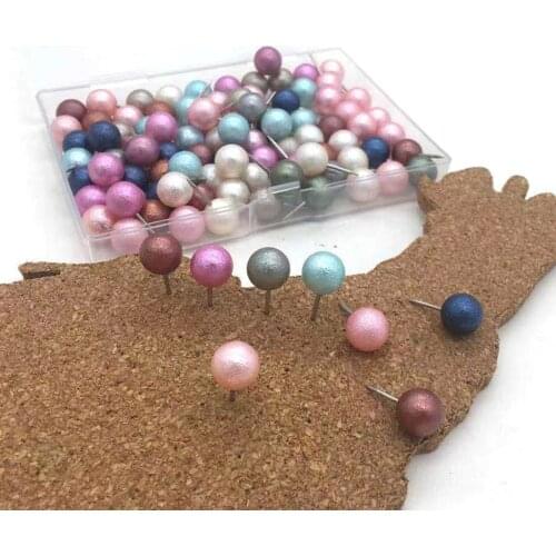 100x Colorful Drawing Map Push Pin Travel Thumbtack Office Decorative Picture ing Pushpins Tack for Cork Boards